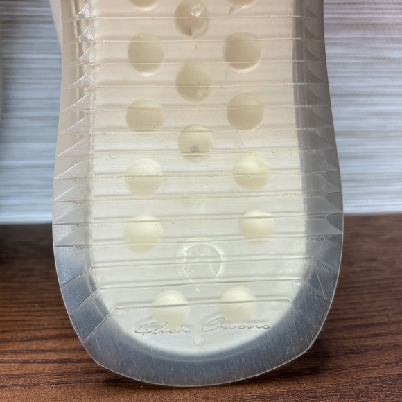 𝅺RICK Owens New Minimal Runner Sneaker In 110 Milk/Clear Size 7 EU37 - Picture 12 of 14